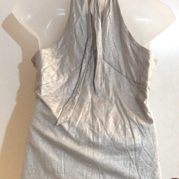Ralph Lauren Silver Metallic Halter Top XL - Picture 2 of 3
